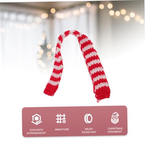 HEALSOPTHY 20 Stück Teiliges Mini schals aus Dekorativer Wolle Feine Formstabile Puppen schal Accessoires in Rot weiß grün für Party deko und Kindergeburtstag Mitgebsel von HEALSOPTHY