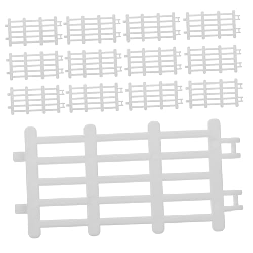 HEALSOPTHY 20 Stück Teiliges Miniatur Farmzaun Kunststoff Mini Zäune für DIY Sandtisch Mikrolandschaft Weiße Kleine Modelle für Puppenhaus Gartendeko und Bauernhof Zubehör von HEALSOPTHY