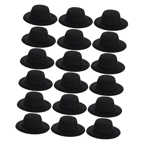 HEALSOPTHY 20 Stück Teiliges Miniatur Formelle Puppenhüte Schwarz DIY Mini Hüte für Puppen Kreative Bastelaccessoires für Verkleiden und Dekorieren von Puppenhäusern von HEALSOPTHY