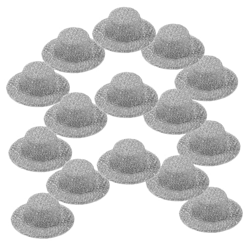 HEALSOPTHY 20 Stück Teiliges Miniatur Jazz Hüte Silberne Mini Puppenhüte für DIY Bastelarbeiten Leichte Weiche Dekorative Hüte für Puppen Partydeko und Geschenkideen von HEALSOPTHY