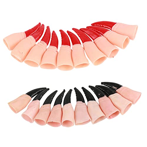 HEALSOPTHY 20 Stück Teiliges Wiederverwendbare Mehrfarbige Hexenfinger Halloween Deko Langlebige Fake Nägel Rot und Schwarz Gruselige Party Requisiten für Halloween Feiern und Kostüme HEALSOPTHY 20 Stück Teiliges Wiederverwendbare Mehrfarbige Hexenfinger Halloween Deko Langlebige Fake Nägel Rot und Schwarz Gruselige Party Requisiten für Halloween Feiern und Kostüme von HEALSOPTHY