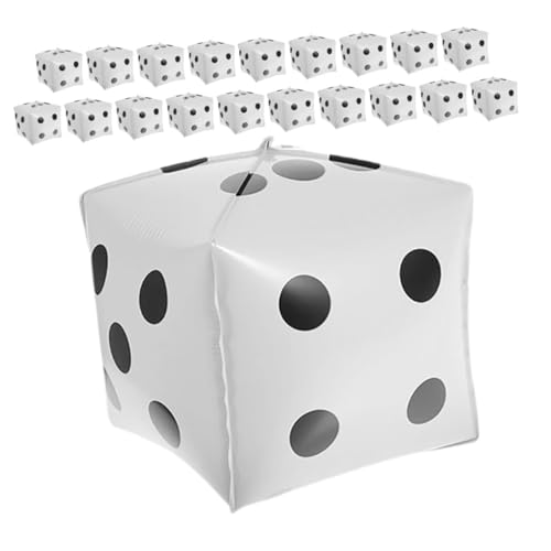 HEALSOPTHY 20 Stück Teiliges Würfelballon aus Aluminiumfolie Würfelförmige Party Deko Kreative Würfel Designs für Spieleabende Wiederverwendbare Cube Ballons für Herren Geburtstage und von HEALSOPTHY