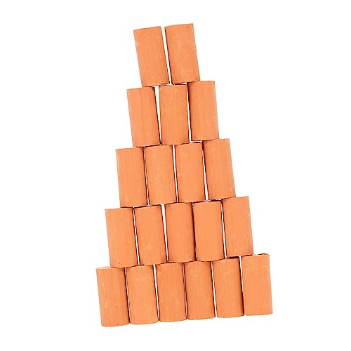 HEALSOPTHY 20 Stück simulierter Ziegel Gartenarbeit bastel Materialien Simulation von Ziegelsteinen raumdeko miniaturhaus -Landschaft Mini-Steine DIY Ziegelmodelle Miniatur-Wandziegel Ton rot von HEALSOPTHY