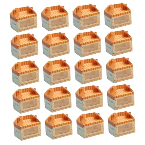 HEALSOPTHY 20 Stücke Boxen Papier Mini Puppe Mini Dessert Verpackung Boxen Mini Mini von HEALSOPTHY