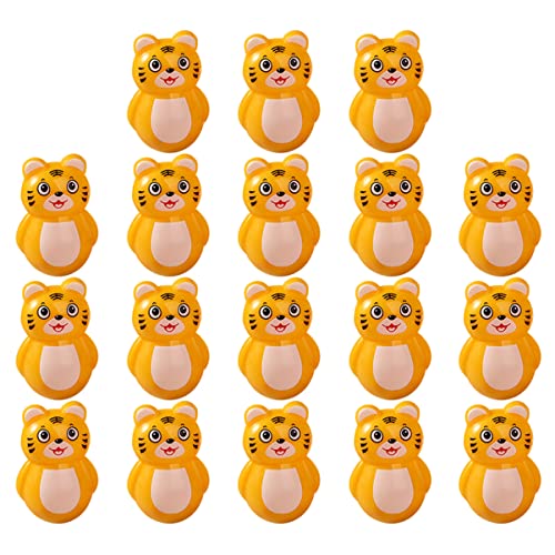 HEALSOPTHY Wackeliger Tiger Tumbler Spielzeug Desktop Dekoration Kinderspielzeug Kunststoff Tiger Ornament Set von HEALSOPTHY