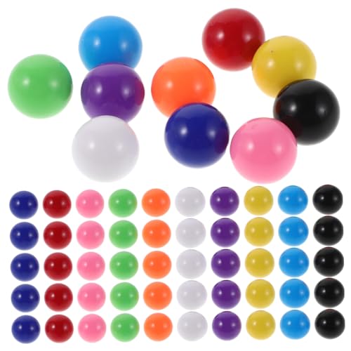HEALSOPTHY 200 Stück Bunte Spielkugeln aus Solidem Kunststoff für Mathematikunterricht Ersatzkugeln für Murmelbahn und Chinesisches Damespiel Vielseitige Langlebige Lernspielzeuge von HEALSOPTHY