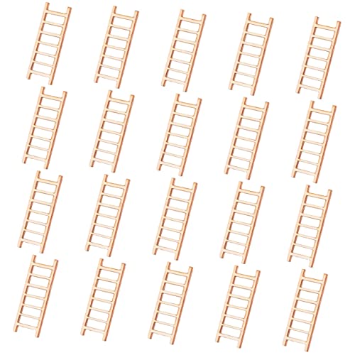 HEALSOPTHY 20stücke Miniatur Holzleiter Teiliges Für Puppenhaus Und Mikro-landschaften Dekoration Realistische Details Leicht Und Langlebig Zubehör Für Kreative Bastelprojekte von HEALSOPTHY