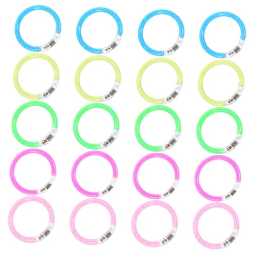 HEALSOPTHY 20Stücke Neon Leuchtarmbänder Fluoreszierende Handgelenk Armbänder Für Partys Und Feiern Glow Bracelets Und Neon Partydekoration von HEALSOPTHY