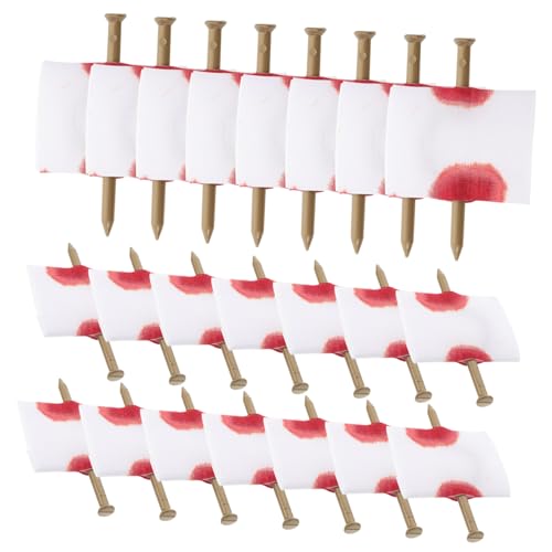 HEALSOPTHY 22 Teiliges Halloween Nail Through Finger Blutige Requisiten für Gruselige Partytricks Geruchloses Material Lustiges und Fotoshooting Accessoire für Halloween Dekoration und von HEALSOPTHY