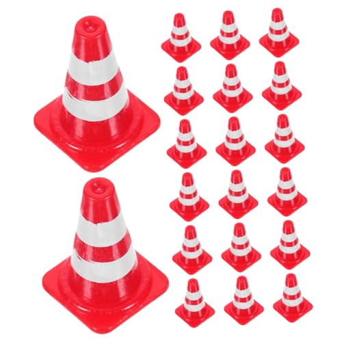HEALSOPTHY 24 Stück Mini-verkehrskegel Aus Abs-Material Lernspielzeug Für Jungen Und Mädchen Pädagogische Verkehrszeichenmodelle Für Spieldekor von HEALSOPTHY