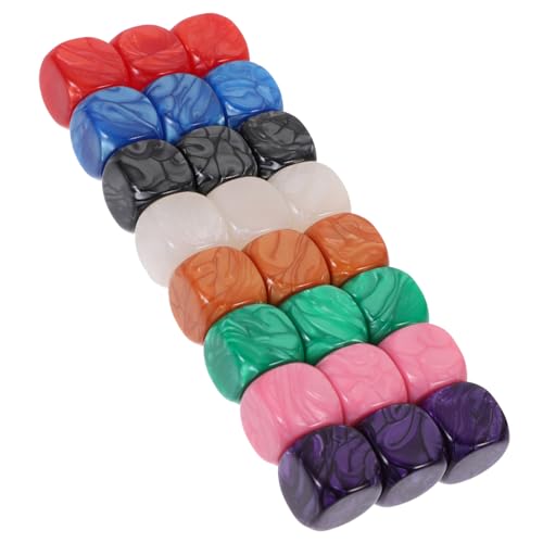 HEALSOPTHY 24 Stück Teiliges Acryl Blanko Würfelset Farbige Sechseitige DIY Würfel für Party Spielzubehör Leichte Tragbare Würfel mit Abgerundeten Ecken Kreative Bastelwürfel für Familie und HEALSOPTHY 24 Stück Teiliges Acryl Blanko Würfelset Farbige Sechseitige DIY Würfel für Party Spielzubehör Leichte Tragbare Würfel mit Abgerundeten Ecken Kreative Bastelwürfel für Familie und von HEALSOPTHY