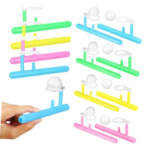 HEALSOPTHY 24 Stück Teiliges Balance Blasball Spiel Bunte Schwebende Plastikbälle für Einfach zu Bedienen Fördert Farberkennung Familienzeit und Montessori Lernspiel für Drinnen und Draußen von HEALSOPTHY