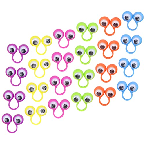 HEALSOPTHY 24 Stück Teiliges Bunter Fingerpuppen Augenringe aus Interaktives für Rollenspiele Kindergärten Geburtstags Mitgebsel und Kreative von HEALSOPTHY