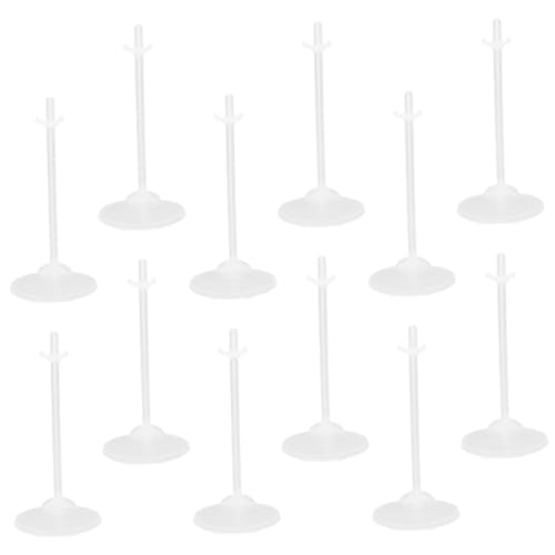 HEALSOPTHY 24 Stück Teiliges Transparente Puppenständer mit Sicherem Halt Stabile Miniatur Figurhalter für Puppenhaus Doll Rack Ständer für Regal und Tischdekoration von HEALSOPTHY