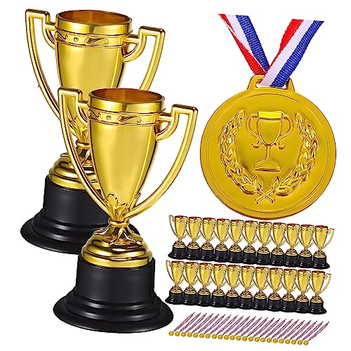 HEALSOPTHY 24 Stück Kleiner Trophäen Medaillen für Kinder Robuste Fußball Volleyballtrophäen für Sportwettbewerbe und Partys HEALSOPTHY 24 Stück Kleiner Trophäen Medaillen für Kinder Robuste Fußball Volleyballtrophäen für Sportwettbewerbe und Partys von HEALSOPTHY