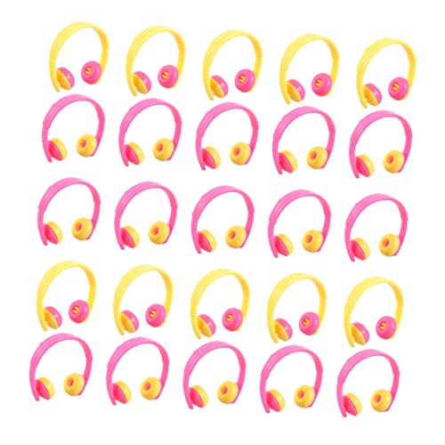 HEALSOPTHY 25 Stück Mini-kopfhörer-Modell Miniatur-Headset-Modell Kleines Hausdekor Puppenhaus-Layout Miniatur-Outdoor-Tools Mini-hausschmuck Puppenhausdekoration Mini-hausbedarf PVC von HEALSOPTHY