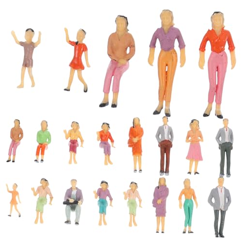 HEALSOPTHY 26 Stück Maßstab aus Langlebigem Realistische Details Vielseitig für Puppenhaus Modelleisenbahn Schulprojekte und Sandtisch Dekoration Kindgerecht von HEALSOPTHY