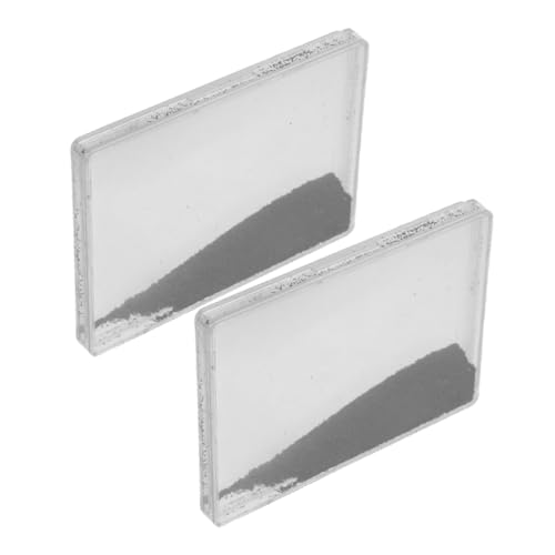 HEALSOPTHY 2Er-Packung Eisenpulverkasten physik experiment magnetische Sandeisenspäne Eisenfüllungen Wissenschaftliche Experimente für Magnetismus-Wissenschaftsset Kunststoff Black von HEALSOPTHY