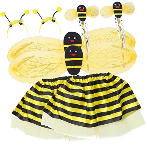 HEALSOPTHY 2sätze Teiliges Kostüm Junge Mädchen Bienenrock Flügel Haarreif Und Zauberstab Für Halloween Und Karneval Süßes Cosplay Für Mädchen Für Feste Und Partys HEALSOPTHY 2sätze Teiliges Kostüm Junge Mädchen Bienenrock Flügel Haarreif Und Zauberstab Für Halloween Und Karneval Süßes Cosplay Für Mädchen Für Feste Und Partys von HEALSOPTHY
