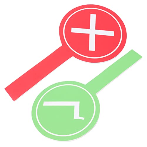 HEALSOPTHY 2Stücke Antwortpaddel für Lehrer Interaktive Abstimmungsschilder Handheld Tool für Klassenzimmer Unterstützung für Informelle Bewertungen und Spiele von HEALSOPTHY