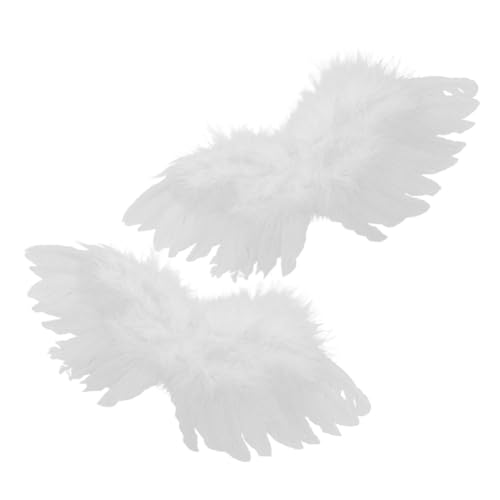 HEALSOPTHY 2Stücke Kleine Engelsflügel für Puppen Weiße DIY Dekoration Bastelzubehör für Kunsthandwerk und Puppendekoration Bezaubernde Ornamente für Kreative Projekte von HEALSOPTHY