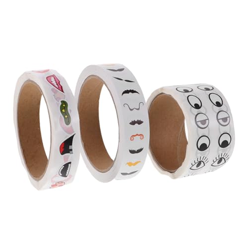 HEALSOPTHY 3 Rollen Bunte Cartoon Aufkleber mit Augen Mund und Schnurrbart Selbstklebende Papieretiketten für DIY Bastelprojekte Scrapbooking und Kinderdekoration Sichere Kinderspielzeuge HEALSOPTHY 3 Rollen Bunte Cartoon Aufkleber mit Augen Mund und Schnurrbart Selbstklebende Papieretiketten für DIY Bastelprojekte Scrapbooking und Kinderdekoration Sichere Kinderspielzeuge von HEALSOPTHY