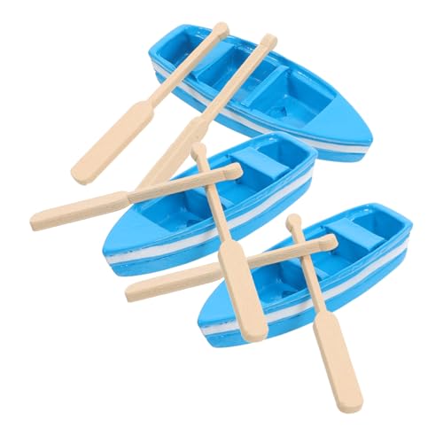 HEALSOPTHY 3 Sätze Dekorative Resin Bootsmodelle Miniatur Boot Ornament für Mikrolandschaften Langlebig und Farbecht Stilvolle Nautische Deko für Zuhause Garten Balkon von HEALSOPTHY