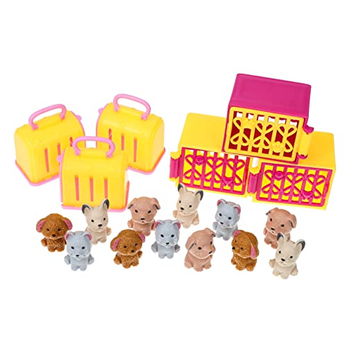 HEALSOPTHY 3 Sets Haustier Hundespielzeug Welpenspielzeug Kleine Hundespielzeuge Dekoration Mini Haushunde Miniatur Hundemodell Miniaturtiere Mini Hauszubehör Mini Szene von HEALSOPTHY