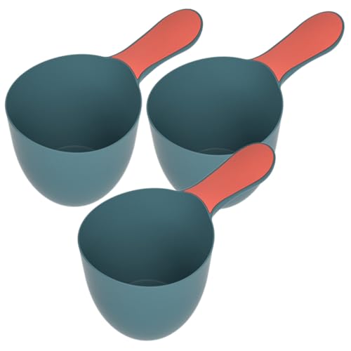HEALSOPTHY 3 Stück Badezimmer Schöpfbecher aus Kunststoff Ergonomischer Wasserlöffel für Dusche Badewanne und Sauna Vielseitiger Wasserschöpfer Leicht und Platzsparend Grün von HEALSOPTHY