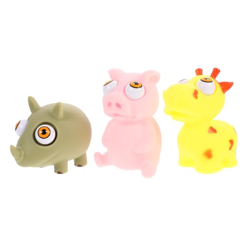 HEALSOPTHY 3 Stück Dekompressionsspielzeug Erwachsene Kinderspielzeug Drücken Cartoon- Entspannungsdruckspielzeug Stressabbauendes PVC-Material von HEALSOPTHY