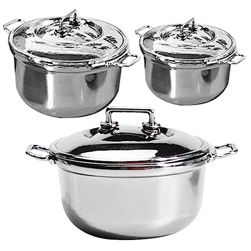 HEALSOPTHY 3 Stück Dekorative Mini Kochgeschirr Teiliges Set Miniatur Töpfe Puppenhaus Zubehör für Mädchen Lernspielzeug und Kreative Rollenspiele HEALSOPTHY 3 Stück Dekorative Mini Kochgeschirr Teiliges Set Miniatur Töpfe Puppenhaus Zubehör für Mädchen Lernspielzeug und Kreative Rollenspiele von HEALSOPTHY