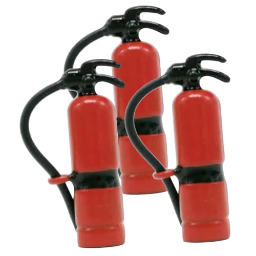 HEALSOPTHY 3 Stück Feuerlöscher Puppenhaus Kleinkind DIY Anhänger aus Legierung Miniaturen Kleiner Hausschmuck Miniatur-Landschaftsverzierungen kleines Hausgerät Mini-Dinge rot von HEALSOPTHY