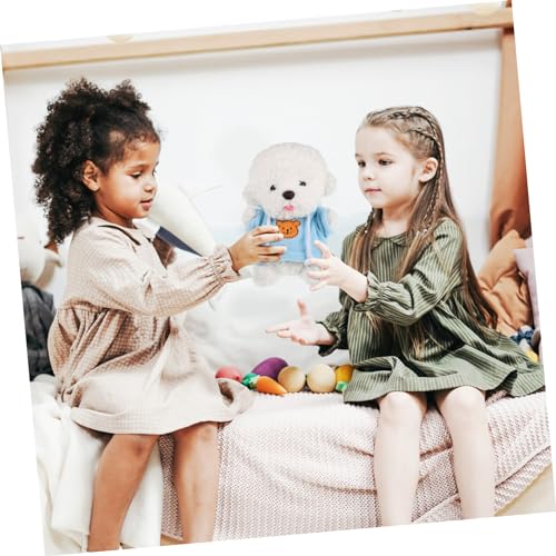 HEALSOPTHY 3 Stück Mini Bär Puppen Kleidung Teilig Dehnbare Strickpullover und Hoodie für Stofftiere und Bequeme Kuschelpullover für Kleine Teddybären und Plüschtiere von HEALSOPTHY