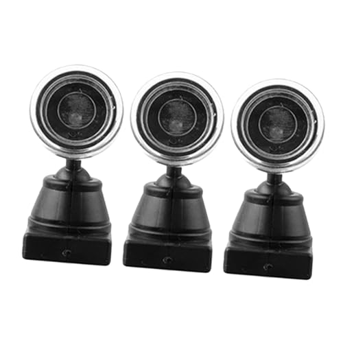 HEALSOPTHY 3 Stück Miniatur Straßenlaterne Langlebiges DIY LED Leuchte Modell mit detailreicher Garten Puppenhaus Dekoration Stabiles Bausatz Zubehör für Modellbau und Eisenbahnlandschaften von HEALSOPTHY