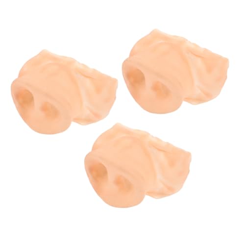 HEALSOPTHY 3 Stück Schweinenase Schweinsnase Nasenschmuck Cosplay-Nase -Cosplay Zubehör Halloween-Nase Gefälschte Nasenstützen Dekorative Schweinestütze Beige Emulsion von HEALSOPTHY