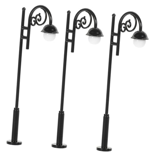 HEALSOPTHY 3 Stück Straßenlampen Modelle für Puppenhaus und Garten Realistische Dekoration für Landschaften und Szenen Kompakt und Tragbar von HEALSOPTHY
