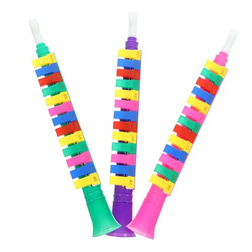 HEALSOPTHY 3 Stück Tasten Mundharmonika Bunte Kunststoff Instrument Musikspielzeug Anfänger Geeignet Pädagogisch Sicher für Junge Mädchen Bühnenauftritt Zufällige Farbe Zufällige Farbe von HEALSOPTHY