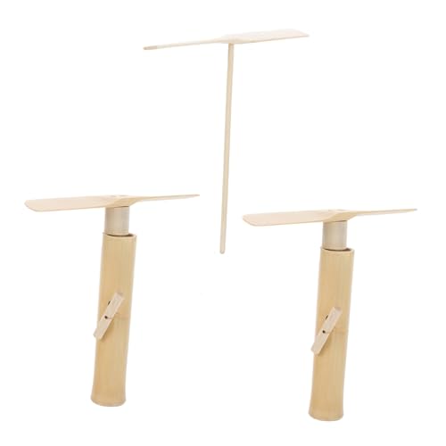 HEALSOPTHY 3 Stück Teiliges Bambus Fliegendes Libellen Kreatives Outdoor Flugspielzeug mit Zugleine Stabiles Holzmaterial Sicher für Fördert Feinmotorik und Draußen Spielspaß von HEALSOPTHY