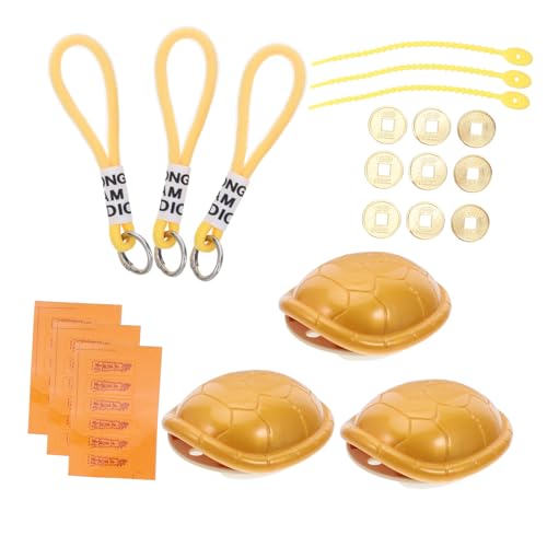 HEALSOPTHY 3stücke Wahrsagespiel Mit Schildkrötenpanzer-Dekoration Chinesische Orakel-Tool Und Spiel Für Feng Shui Kunsthandwerkliche Schildkrötenstatue Vintage Stil Goldenes Aussehen HEALSOPTHY 3stücke Wahrsagespiel Mit Schildkrötenpanzer-Dekoration Chinesische Orakel-Tool Und Spiel Für Feng Shui Kunsthandwerkliche Schildkrötenstatue Vintage Stil Goldenes Aussehen von HEALSOPTHY