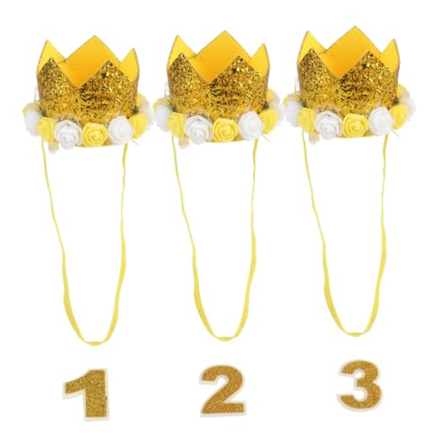 HEALSOPTHY 3 Stück Teiliges Geburtstagskrone mit Blumen Goldene Party Hüte für Jahre Alte für Geburtstagsfeiern und Shower Events HEALSOPTHY 3 Stück Teiliges Geburtstagskrone mit Blumen Goldene Party Hüte für Jahre Alte für Geburtstagsfeiern und Shower Events von HEALSOPTHY