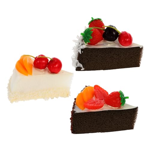 HEALSOPTHY 3 Stück Teiliges Lebensechte Simulation Kuchen Modelle aus Hochwertigem PU Material Realistische Dessert Deko für Foto Requisiten und Festliche Wohnaccessoires Inklusive Erdbeer HEALSOPTHY 3 Stück Teiliges Lebensechte Simulation Kuchen Modelle aus Hochwertigem PU Material Realistische Dessert Deko für Foto Requisiten und Festliche Wohnaccessoires Inklusive Erdbeer von HEALSOPTHY