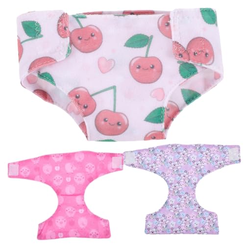 HEALSOPTHY 3 Stück Teiliges Puppenunterwäsche aus Leichtem mit Verstellbaren Trägern Süße Puppenkleidung für Spielzeugpuppen Einfach Anzuziehen Detailreiches Zubehör für Kindergeschenke von HEALSOPTHY
