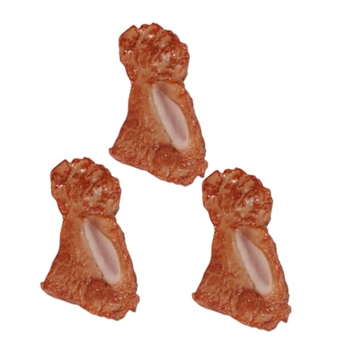 HEALSOPTHY 3 Stück Teiliges Rindfleisch Rippe Modell aus PVC Realistische Fake Meat Prop für Gastronomie Museumsdekoration Party Küchendeko Leichtes Kompaktes Requisit von HEALSOPTHY