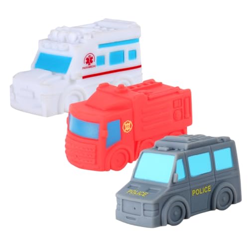 HEALSOPTHY 3 Stück Teiliges Wasserspritz Auto für Kleinkinder Badewannenspielzeug mit Lustigem Cartoon Design Fördert Hand Auge Koordination und Muskeltraining für Junge Mädchen von HEALSOPTHY