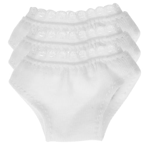 HEALSOPTHY 3 Stück Teiliges Weiß Mini Puppenhöschen aus Atmungsaktivem Material Passend für Barbie Fr Modepuppe Puppe Zubehör für Puppenkleidung und Kostüme von HEALSOPTHY