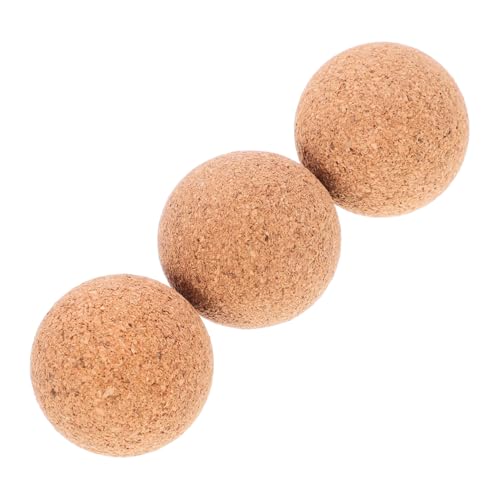 HEALSOPTHY 3 Stück Tischfußball Korkbälle Holz Fußballtisch Ersatzbälle Verschleißfest Leise Bounce für Indoor Spielspaß von HEALSOPTHY