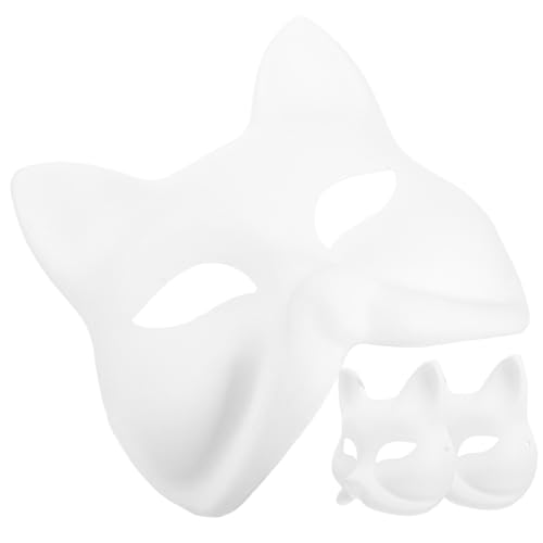 HEALSOPTHY 3 Stück Weiße Fuchs Masken aus Papier Unbemalte DIY Halbgesichts Masken zum Bemalen Leichte Bastelmasken für Halloween Kostüm Karneval Cosplay und Mottopartys HEALSOPTHY 3 Stück Weiße Fuchs Masken aus Papier Unbemalte DIY Halbgesichts Masken zum Bemalen Leichte Bastelmasken für Halloween Kostüm Karneval Cosplay und Mottopartys von HEALSOPTHY