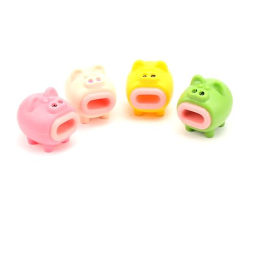 HEALSOPTHY 3stücke Cartoon Schwein Quetschspielzeug Kreatives PVC Stressabbau-Spielzeug Für Junge Mädchen Prank-Spielzeug Mit Herausgestreckter Zunge Lustiges Für Freunde Und Partys von HEALSOPTHY