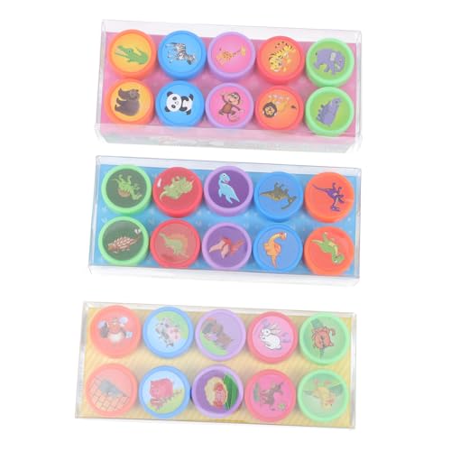 HEALSOPTHY 30 Stück Cartoon-Stempel für gibshandabruck für für Toys for Handstempel für Stempel für Kinderbasteleien Robbenspielzeug Plastikstempel von HEALSOPTHY