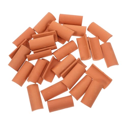 HEALSOPTHY 30 Stück Miniatur Dachziegel Realistische Mini Fliesen für DIY Puppenhaus Detaillierte Modellbau Ziegelsteine für Landschaftsgestaltung und Kreative Bastelprojekte von HEALSOPTHY
